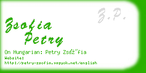 zsofia petry business card